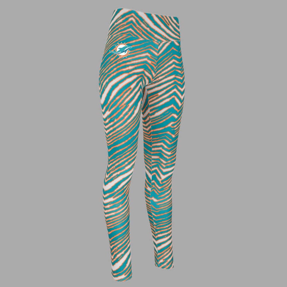 NWT NFL Miami Dolphins Zebra Print Leggings - M